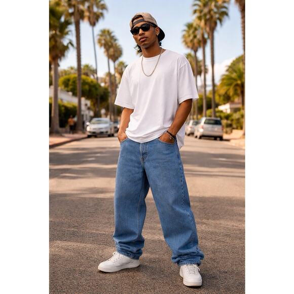 Vintage 90s Marithé François Girbaud Jeans 36x32 Baggy Hip Hop Med Wash EUC